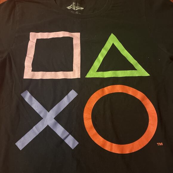 OFFICIAL PlayStation Controller Symbols T-Shirt Black Adult Medium - Picture 3 of 4